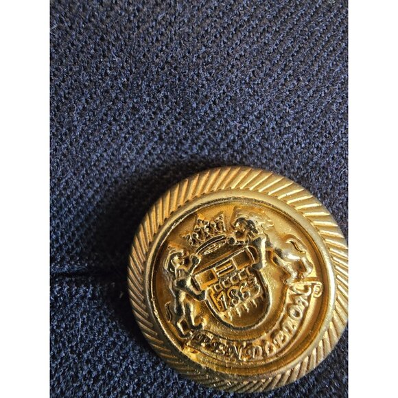 PENDLETON Vintage Double Breasted Blazer Jacket 100% Virgin Wool Black Career - Picture 3 of 13